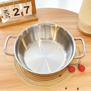 Nồi inox Lunkai 18/10 thiết kế hai quai chắc chắn